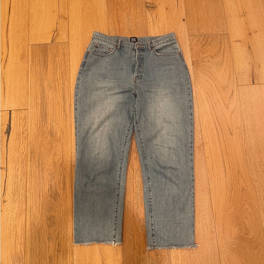 Urban Outfitters Slim Straight Raw Hem Jeans